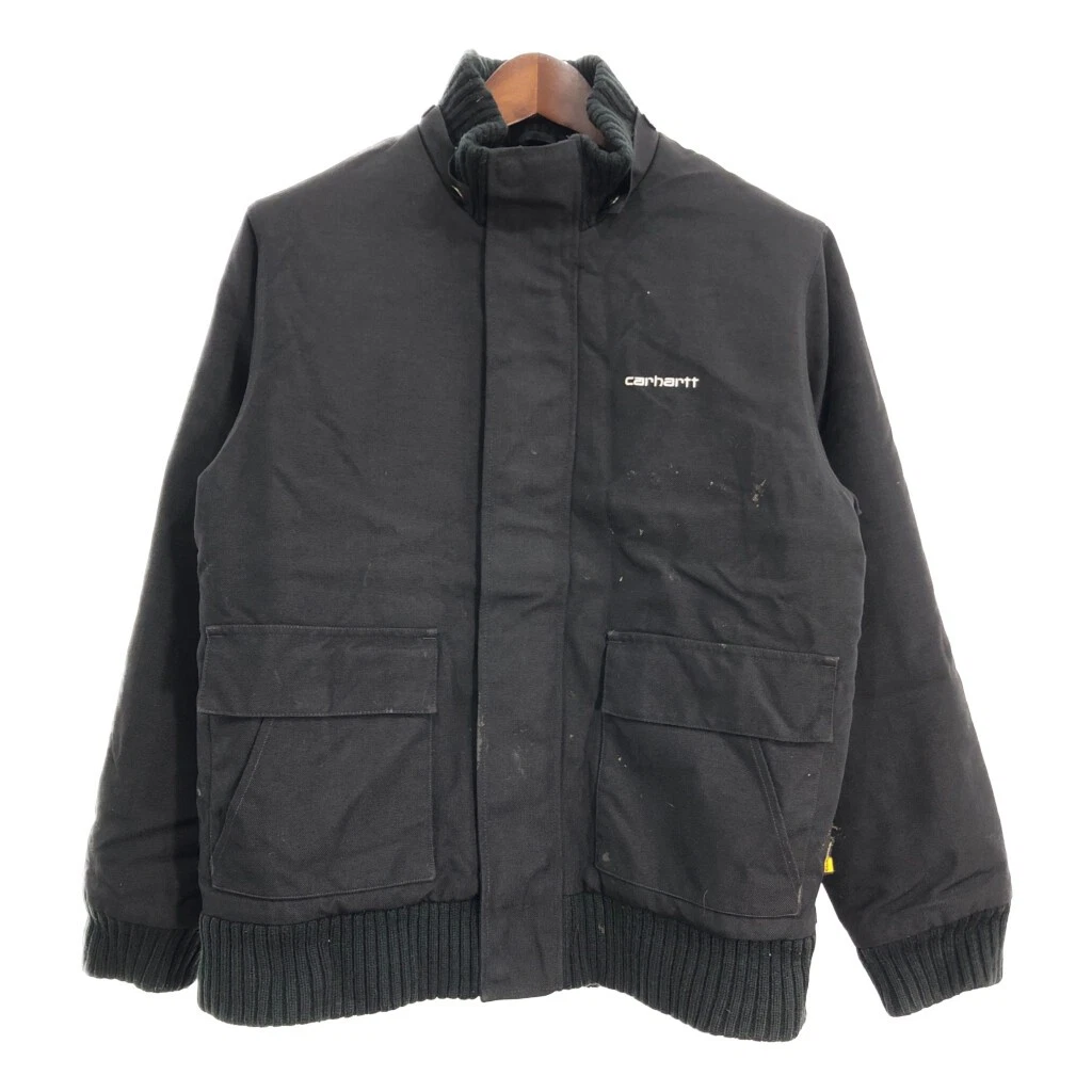 VETEMENTS Carhartt Giacca Nylon Imbottita Lavoro Nero Uomo M Usatoliamento A Seco Mano0