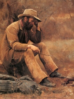 Mccubbin Down on His Luck Detail Kunstdruck Poster Wanddeko stilvolles Zuhause Konzept
