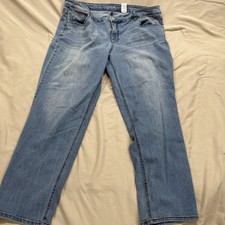Terra  Sky Distressed Straight Women's size 20W Blue Denim Jeans