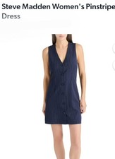 Steve Madden Women's Pinstripe Dress. Sz. XS. NWT