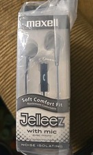 Maxell 191569 JELM-BK Jelleez Earbuds Soft Comfort Fit with Microphone Black  