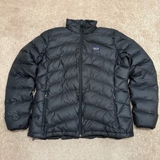 Patagonia Down Sweater Jacket Women s XL Black Hi Loft Puffer Full Zip Outdoors