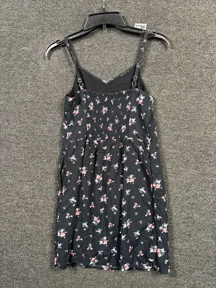 Vestido Solero Abercrombie Niños Floral Correa Espagueti Niñas Talla 13/14 Negro  Foto 2 de 4
