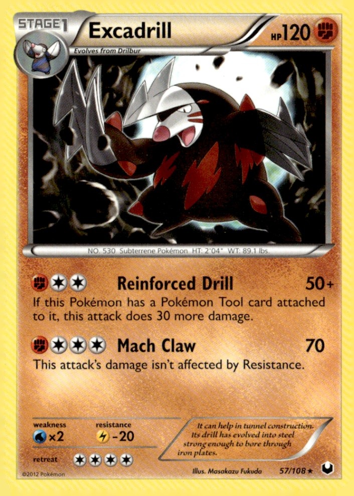 Excadrill (57) Rare Dark Explorers 57/108 Pokémon TCG