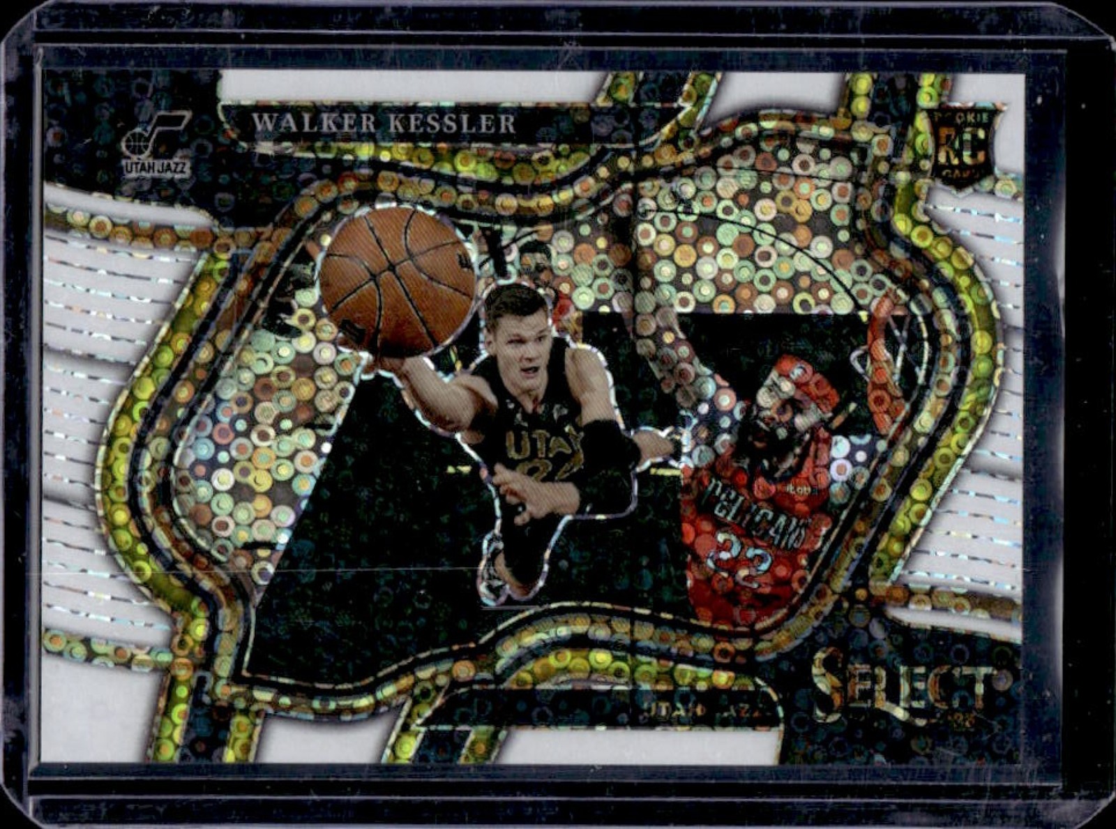 2022-23 Select Walker Kessler White Disco Prizms RC Courtside #42/75 Jazz