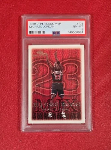 1999 Upper Deck MVP #199 Michael Jordan Chicago Bulls NBA Card PSA 8