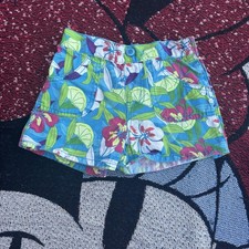 VINTAGE Y2K FADED GLORY TROPICAL PRINT SHORTS SIZE 5 100 COTTON