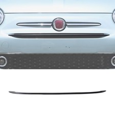 Front Grille Molding Trim Compatible with Fiat 500 2016-2025 , Glossy Black