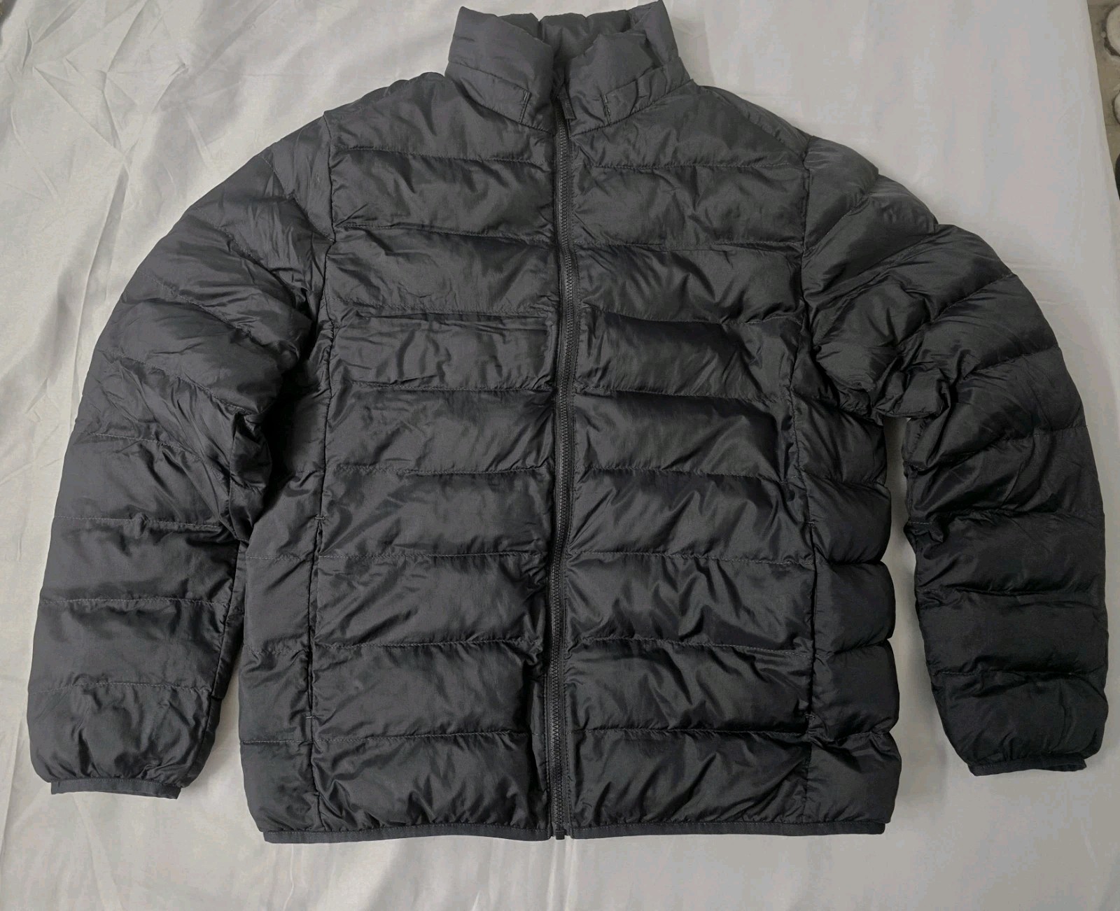 Kids Uniqlo Puff Tech Black Washable Parka Jacket Size 13