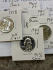 90% Silver Four 1964 Proof Quarters Bonus 1958 Proof Included! Under Melt!!!💰