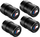4PCS Tire Valve Stem Caps for Compatible BMW M Series Black Universal Air Covers