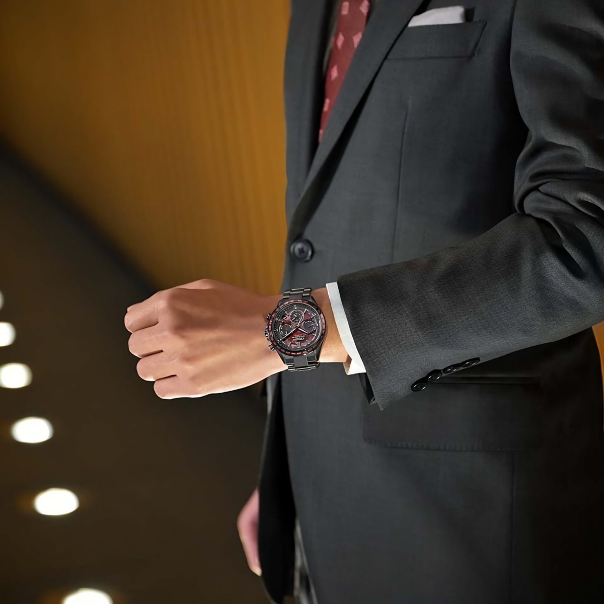 CITIZEN ATTESA Shades of Red CC4077-71Z Chronograph Titanium Watch