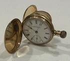 1890 American Waltham Watch Co 14k Solid Gold 1883 Hunter 15j Pocket Watch WORKS