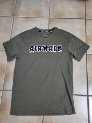 AIRWALK Men s T-Shirt Center Logo Graphic Tee Olive Green Medium 