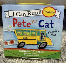 Pete the Cat Phonics Box Set with 12 Mini-Books I Can Read Educational Learning