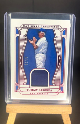 2025 Panini National Treasures Material Treasures Tommy Lasorda MT-TL /75