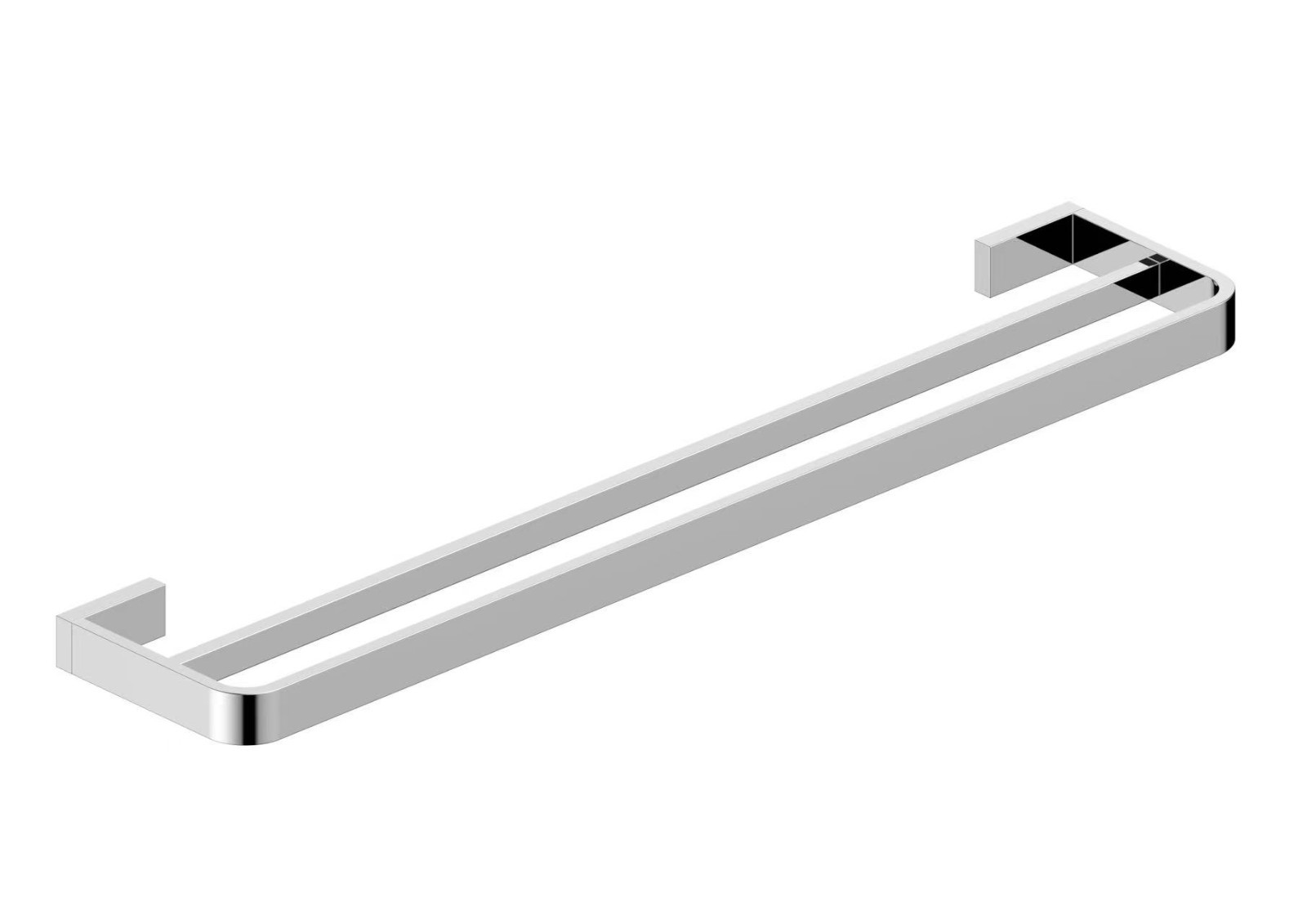Delta Double Towel Rail - Chrome - DELTA-013