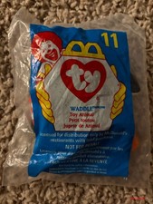1998 McDonald's Ty Teenie Toys 11 WADDLE THE PENGUIN Happy Meal Toy