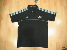 Image of 0604 Adidas All Blacks Polo Size M Cotton Shirt New Zealand Rugby Team