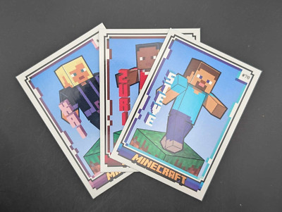 2024 Panini Minecraft Lot (3x) Steve, Zuri, Kai