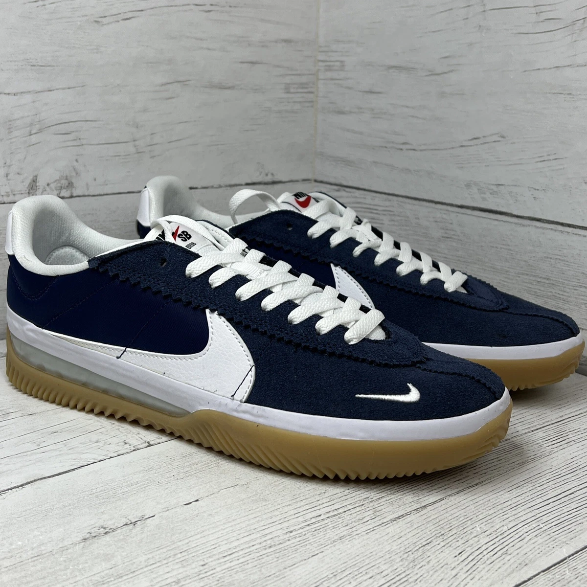 Toegeven Geheugen half acht Nike SB BRSB Navy Blue Gum White Skateboarding Sneakers Shoes DH9227-401  Mens 10 | eBay