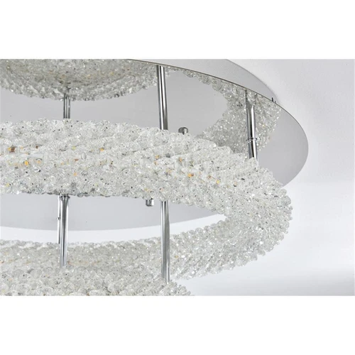 Elegant Lighting Bowen 22" 2-Light Metal Adjustable LED Flush Mount in Chrome - Picture 7 of 10