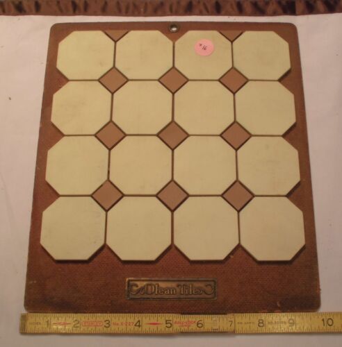 Vintage Keramikfliese *American Olean* 50er Jahre Musterfarben auf Masonitplatte 16 - Bild 3 von 6