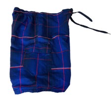 Men's OP Blue Striped Swim Trunks Sz M 32-34 Lined Shorts 10.5" Inseam