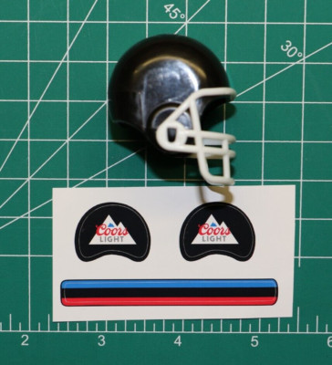 Coors Light Beer Custom Diecut Football Gumball Helmets Decals & Black Helmet