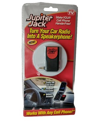 Jupiter Jack Cell Phone Car Speakerphone Converter  NIB  6 Adapters