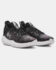 UNDER ARMOUR MENS HARPER 8 TURF SHOES NWB SIZE 10 BLACK METALLIC 110