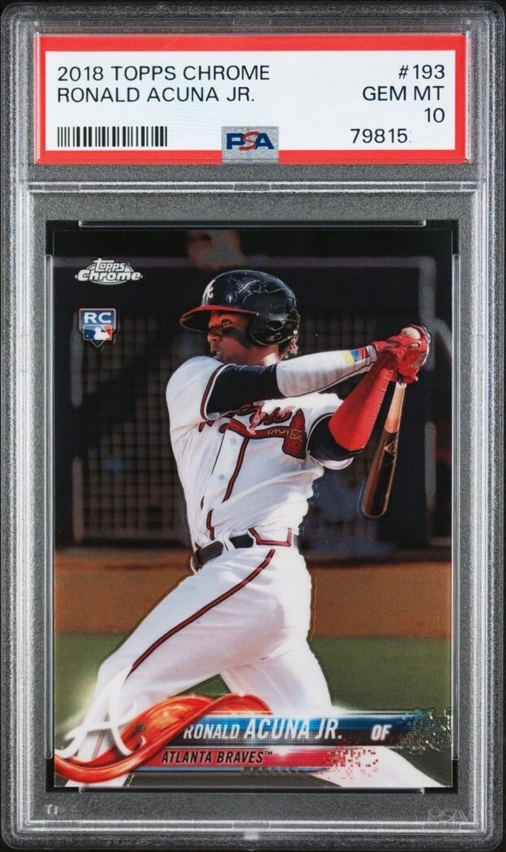 Ronald Acuna 2018 Topps Chrome  Atlanta Braves PSA 10 MVP #193