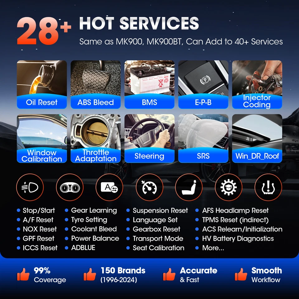 2025 Autel MaxiCOM MK808S Bidirectional Car Diagnostic Scanner Tool KEY Coding - Image 4 of 4