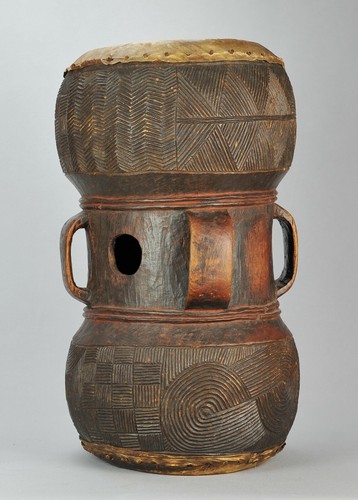 Beau tambour Tshokwe Chokwe Drum Angola Congo African Tribal art Africain 1234 - Photo 7/12