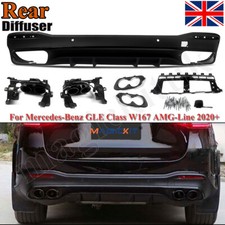 AMG GLE53 Look Rear Diffuser W/ Exhaust Tips For Mercedes-Benz GLE W167 2020-24