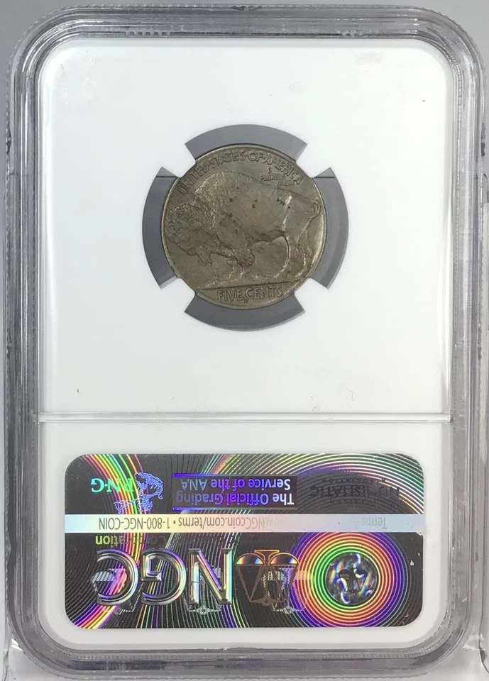 1915-D 5C Buffalo Nickel OBV&REV lamination NGC AU55 # - Image 2 of 4