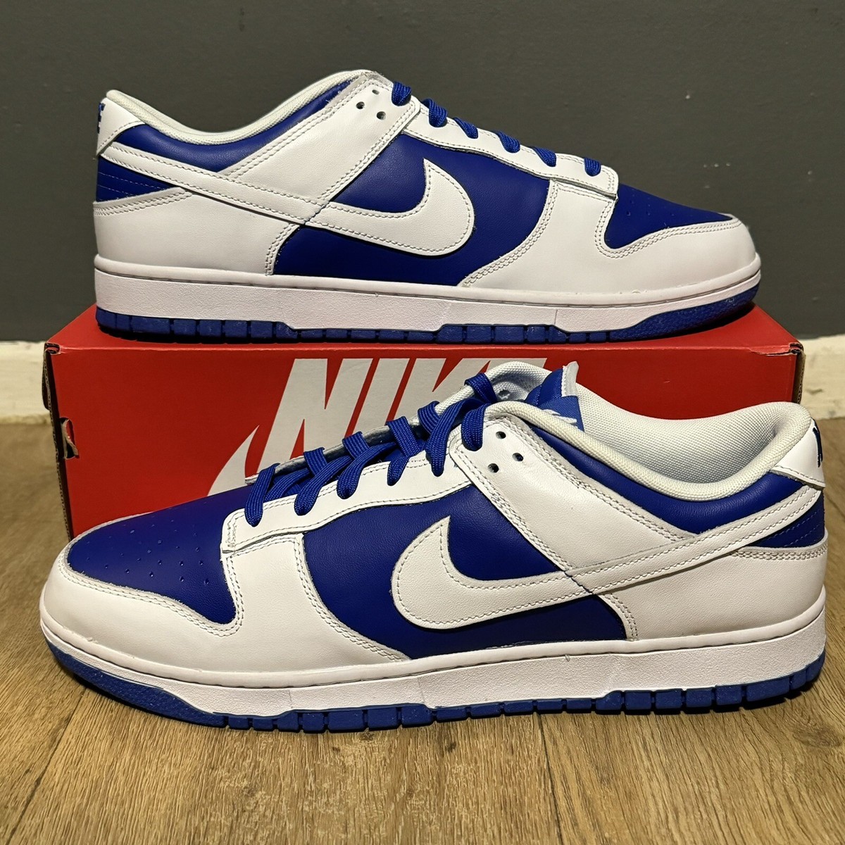 Nike Dunk Low Racer Blue White Size 14 Brand New Replacement  display picture 1