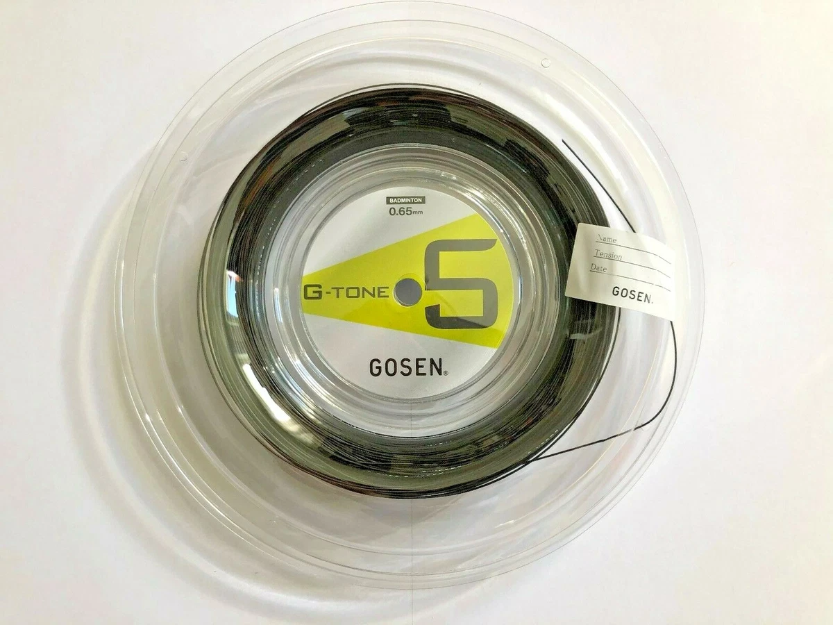 Gosen Badminton string G-Tone 5, 0,65 mm, Reel 220M, Black | eBay