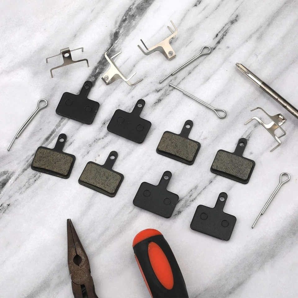 4 Pares Pastillas Freno Bicicleta, Resina Semimetálica Bicicleta Pastillas Freno Disco Repuesto... Foto 3 de 4