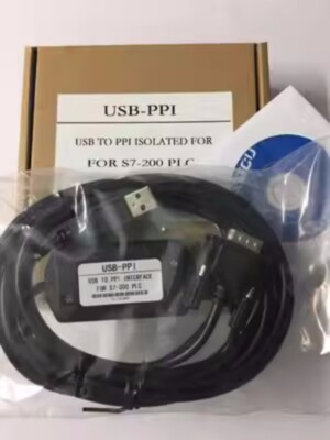 1PC Siemens PLC programming cable S7-200CN download cable USB-PPI black cable
