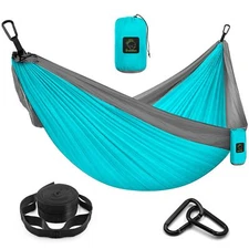 Camping Hammock Double & Single Portable Hammock with Tree Straps, Lightweigh...