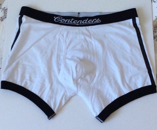 contenders authentic underwear boxer brief white size xl new