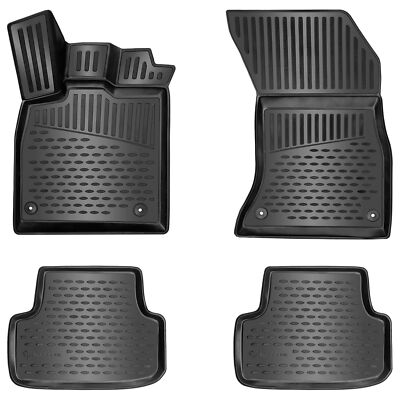 Design 3D Gummimatten Set für FORD S-MAX ab 2015 | Extra hoher 5cm Rand