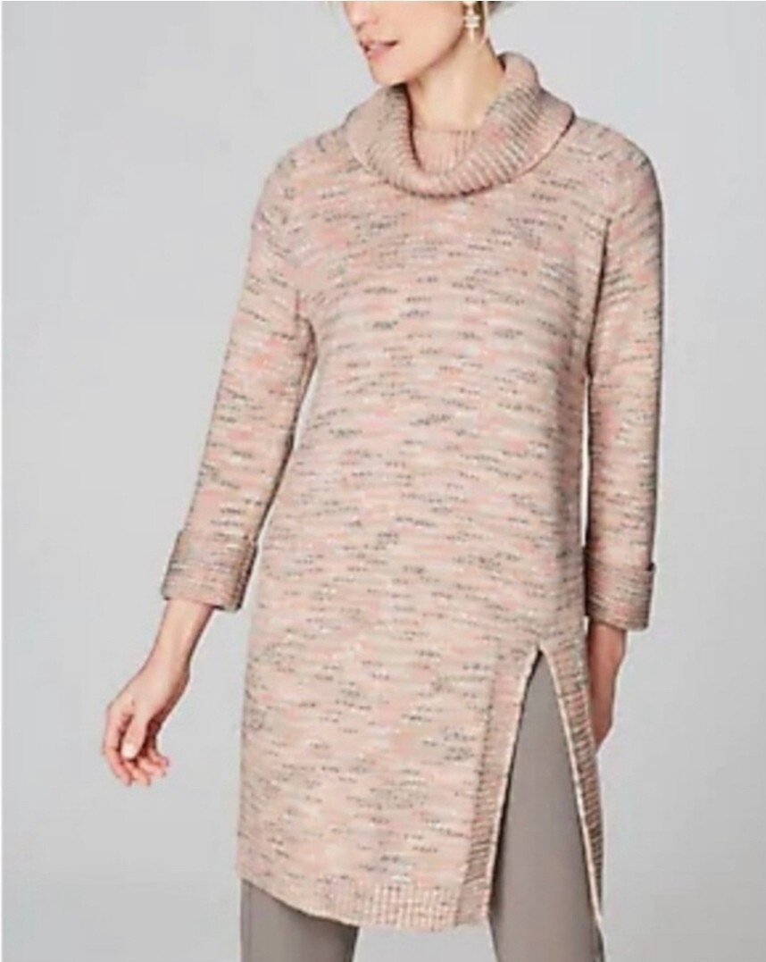 Pure Jill Pastel Split Thigh Mock Neck Tunic Knit Short Sweater Dress sz M | eBay Pure Jill Pastel Split Thigh Mock Neck Tunic Knit Short Sweater Dress sz M | eBay