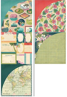BasicGrey South Pacific 1x Scrapbooking Papier Südpazifik Reisen 30,5x30,5 cm