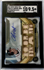 2019 Topps Triple Threads Chipper Jones AMBER /18 SGC 9.5 w/10 AUTO