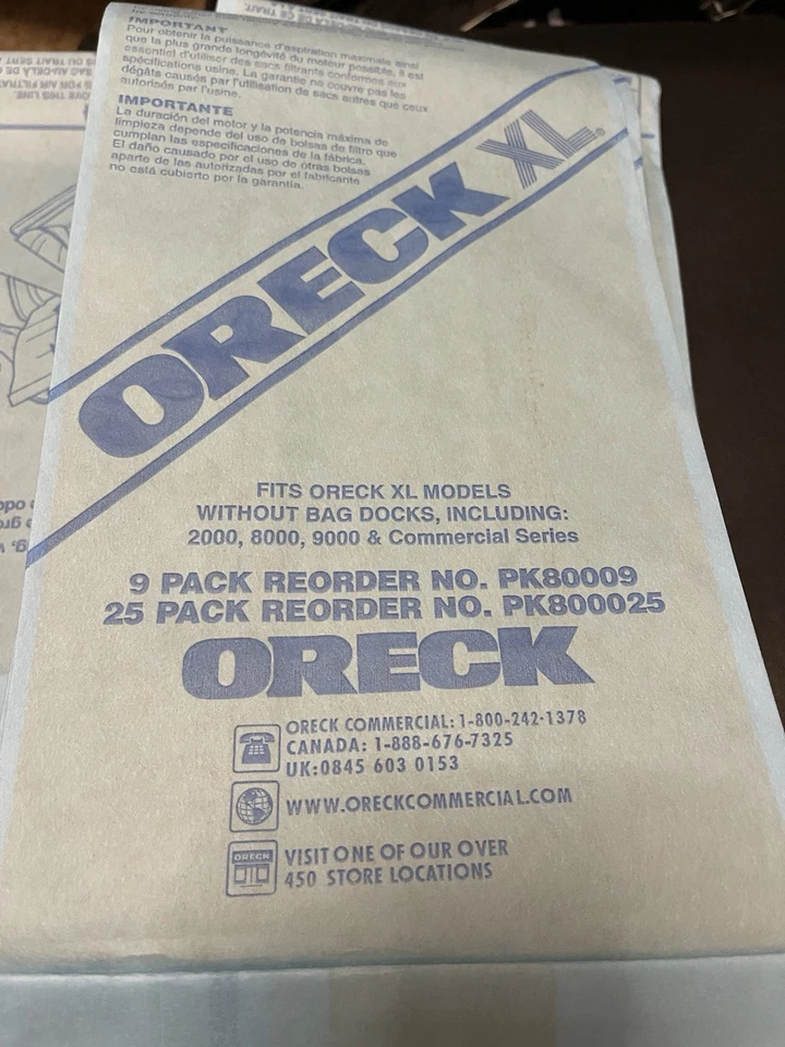 Oreck XL PK800025 Upright Disposable Commercial Vacuum Cleaner Lot Blue 25 Bags - Image 2 of 3