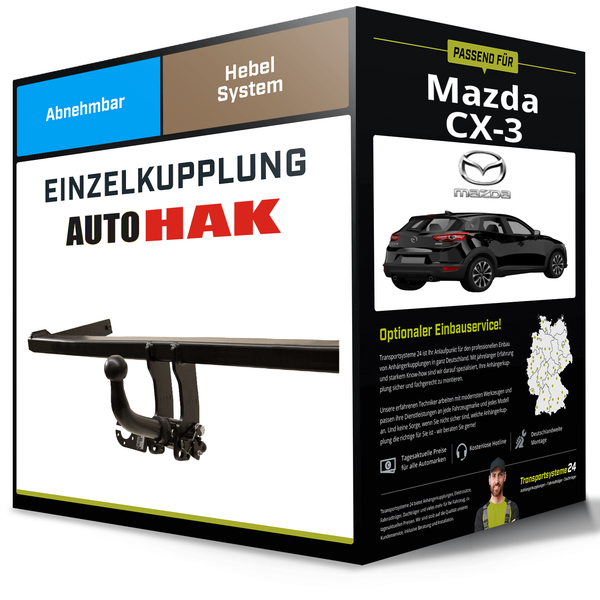 Abnehmbare AnhäNgerkupplung für Mazda CX-3 01.2015-Jetzt Typ DK Auto Hak NEU-image
