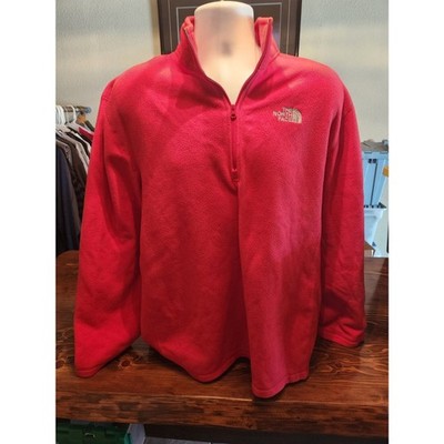 The North Face Men's XL Red Fleece 1/4 Zip Pullover Jacket TKA Glacier Layer
