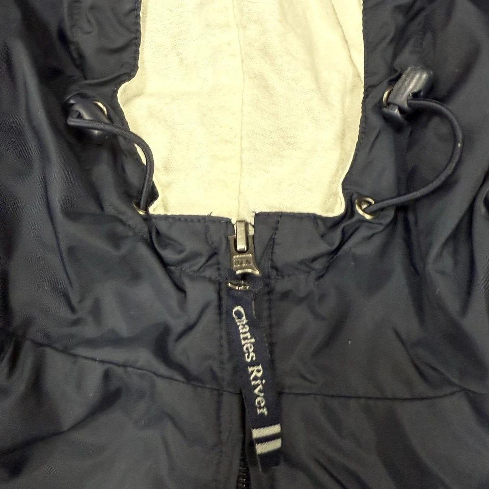 90s Y2K Delta Zeta Rain Jacket Windbreaker Hoodie Lined Size Small - Image 3 of 4